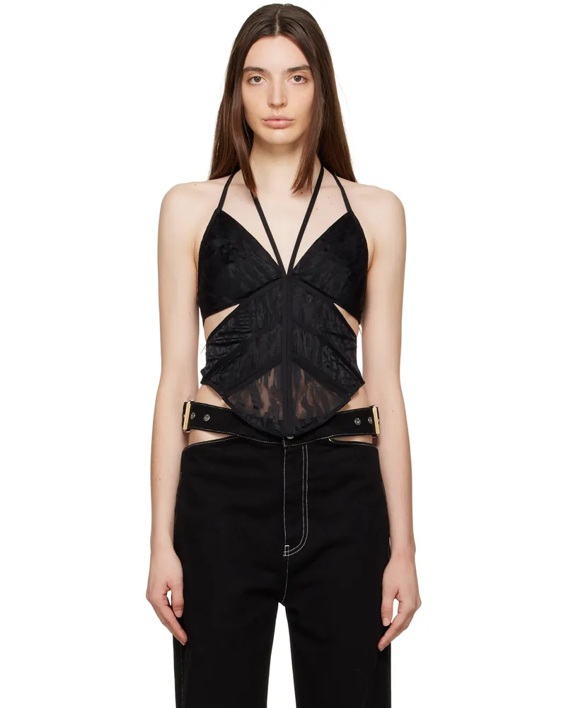 Dion Lee Black Camo Corset Black
