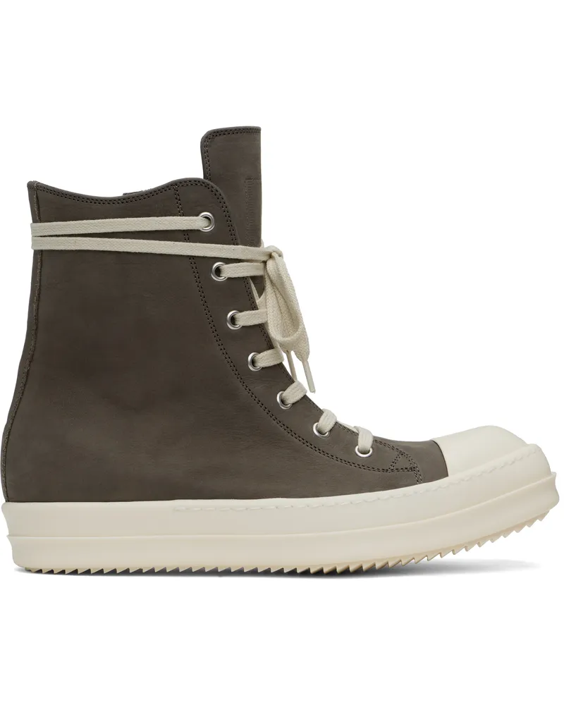 Rick Owens Gray Hollywood Nubuck Sneakers 3411