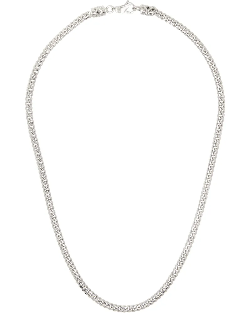 Emanuele Bicocchi Silver Thin Edge Chain Necklace Silver