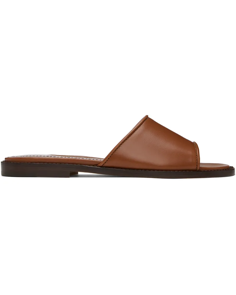 Manolo Blahnik Brown Safinanu Sandals 2107