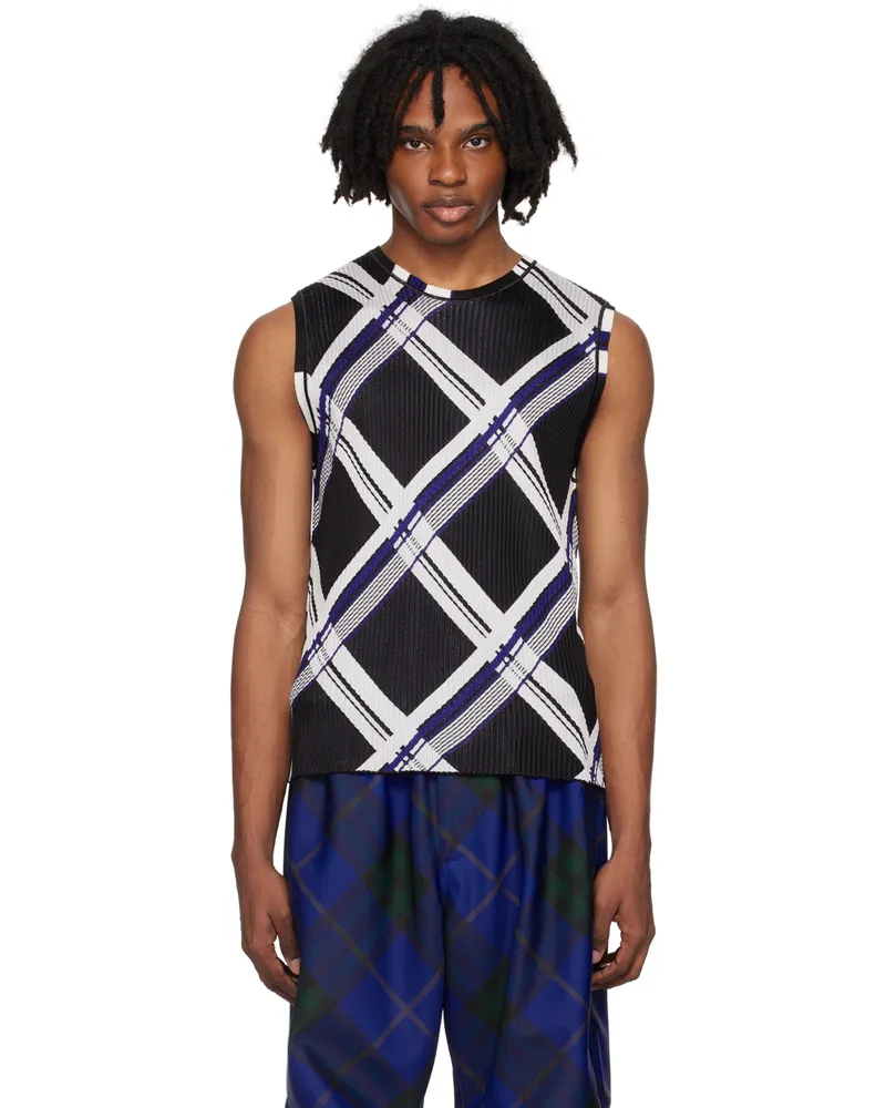 Burberry Black Check Tank Top Black