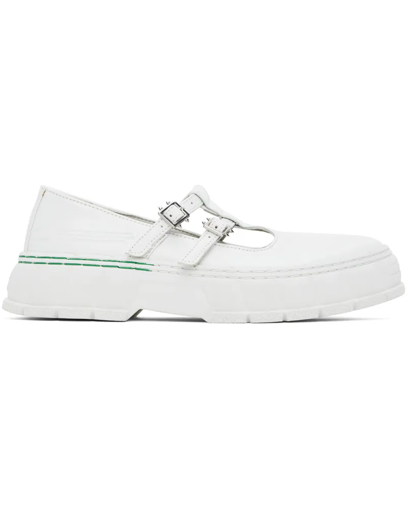 VIRÓN White 2001 Apple Mary Jane Loafers 100