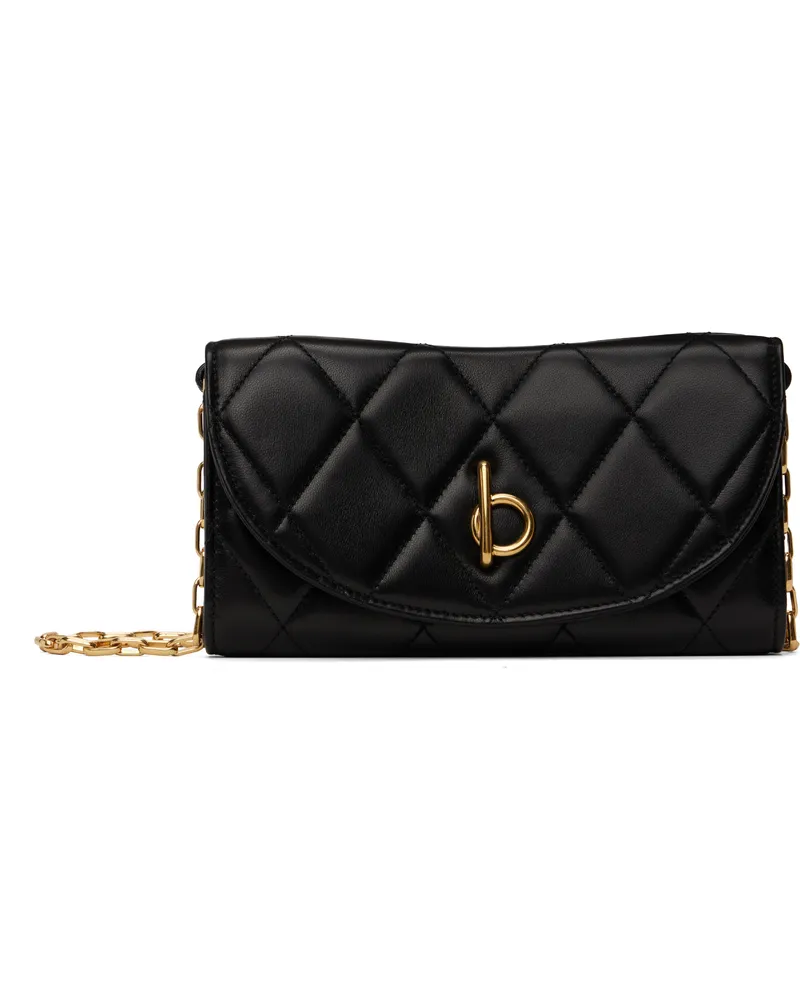 Burberry Black Rocking Horse Chain Strap Wallet​ Bag Black