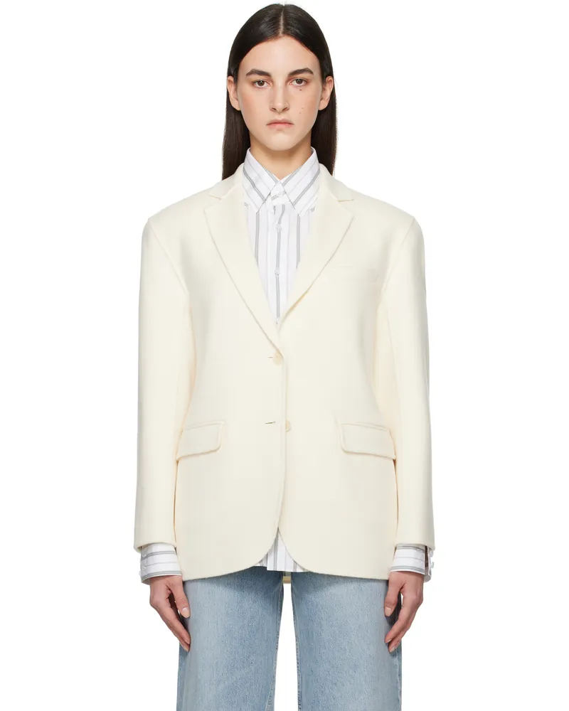 Anine Bing Off-White Quinn Blazer White