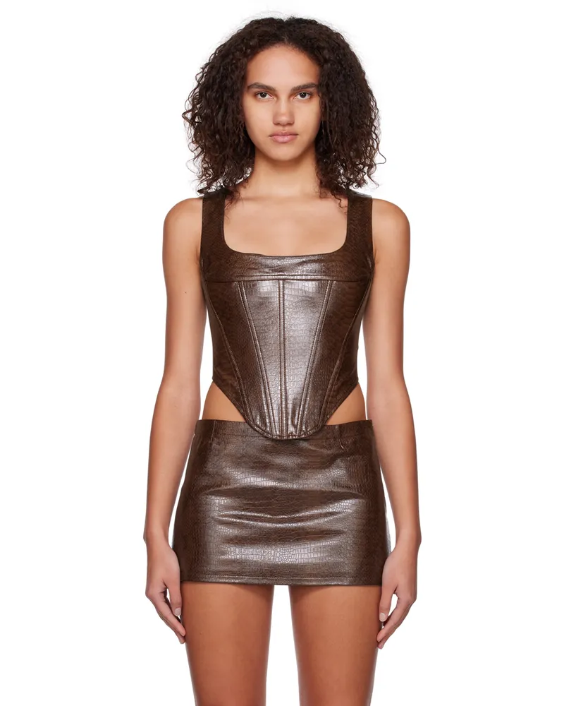 Miaou Brown Campbell Tank Top Chocolate