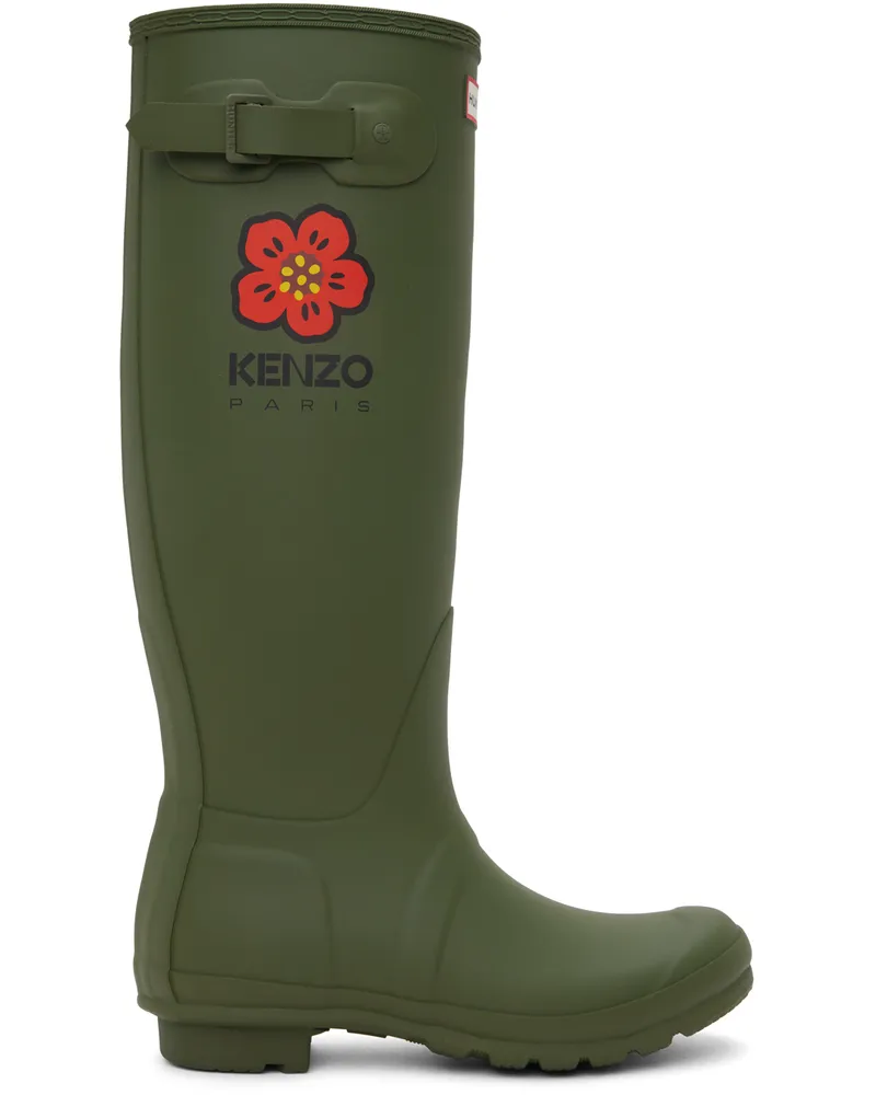 Kenzo Green Kenzo Paris Hunter Edition Wellington Boots Dark