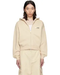 Jacquemus Beige La Casa 'Le hoodie Gros Grain zippé' Hoodie Beige