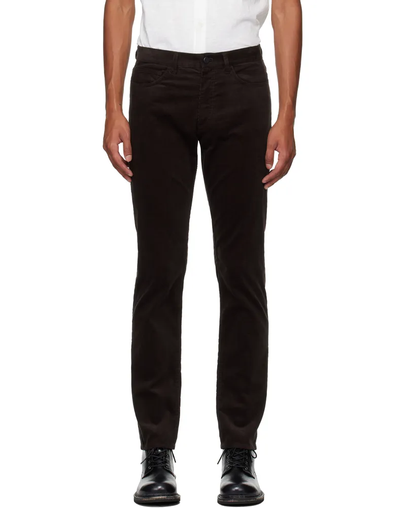 Theory Brown Raffi 5-Pocket Trousers Hickory