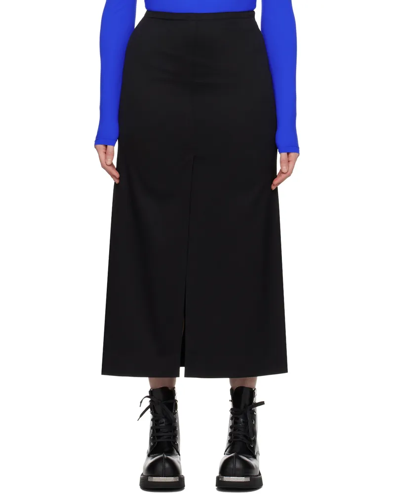 Maison Margiela Black Vented Maxi Skirt 900