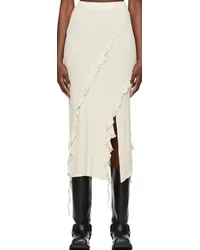 Acne Studios Beige Ruffle Maxi Skirt Aeecru