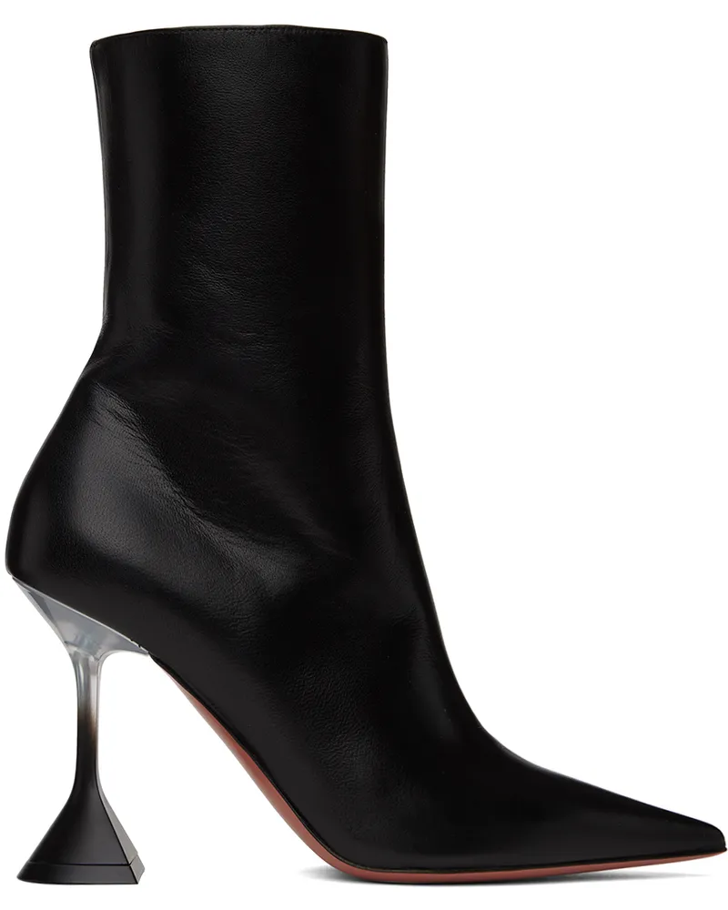 Amina Muaddi Black Giorgia Glass Boots Black