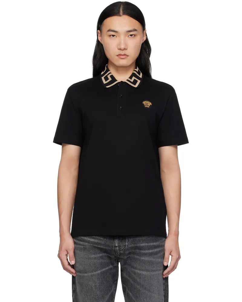 Versace Black Greca Polo 1b000-black