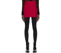 Red Two-Pocket Miniskirt