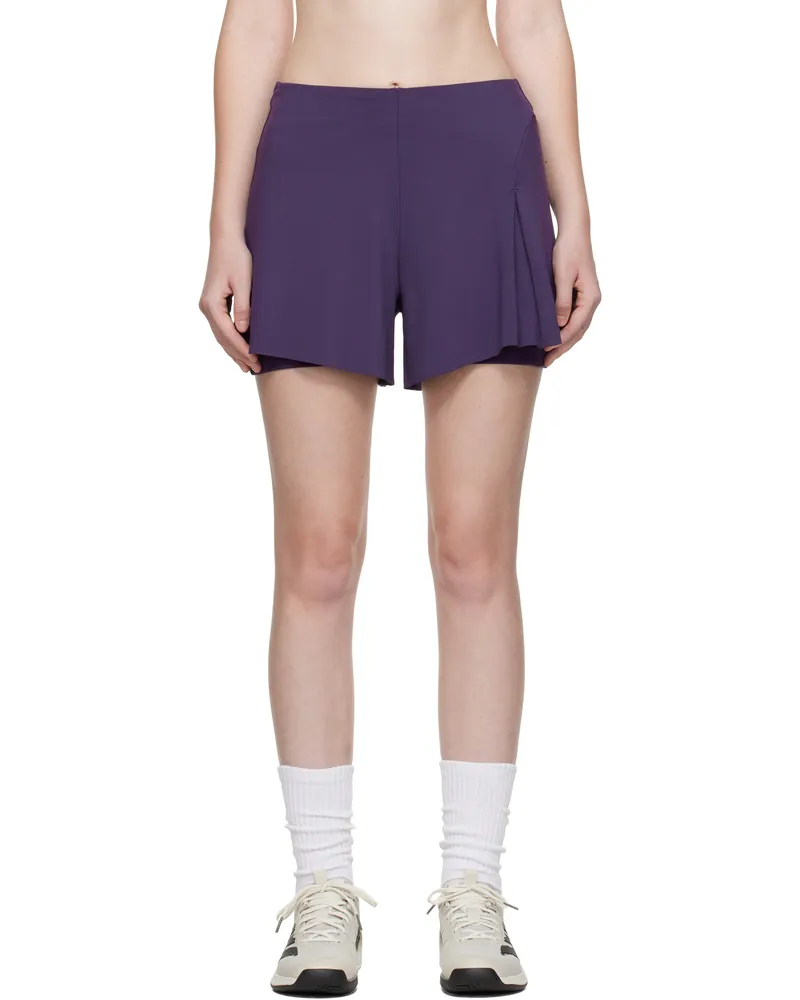 Y-3 Purple US Open Tennis Match Pro Sport Shorts Aurora