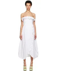 Kika Vargas White Sylvia Maxi Dress White