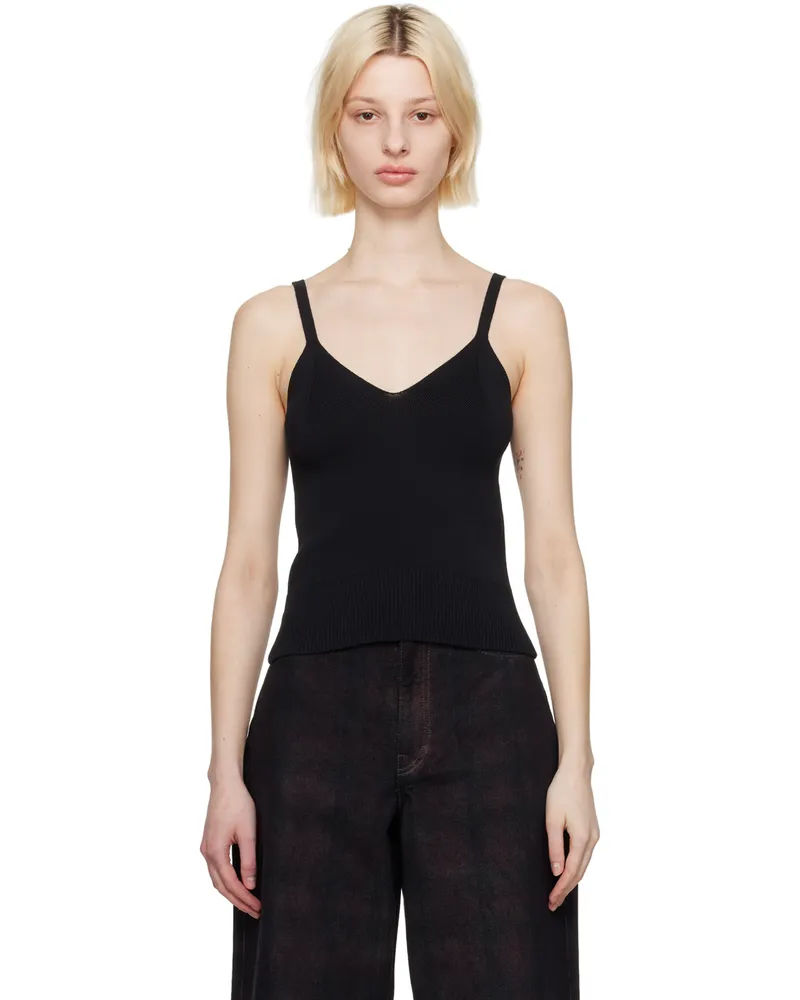 Our Legacy Black V-Neck Tank Top Shadow