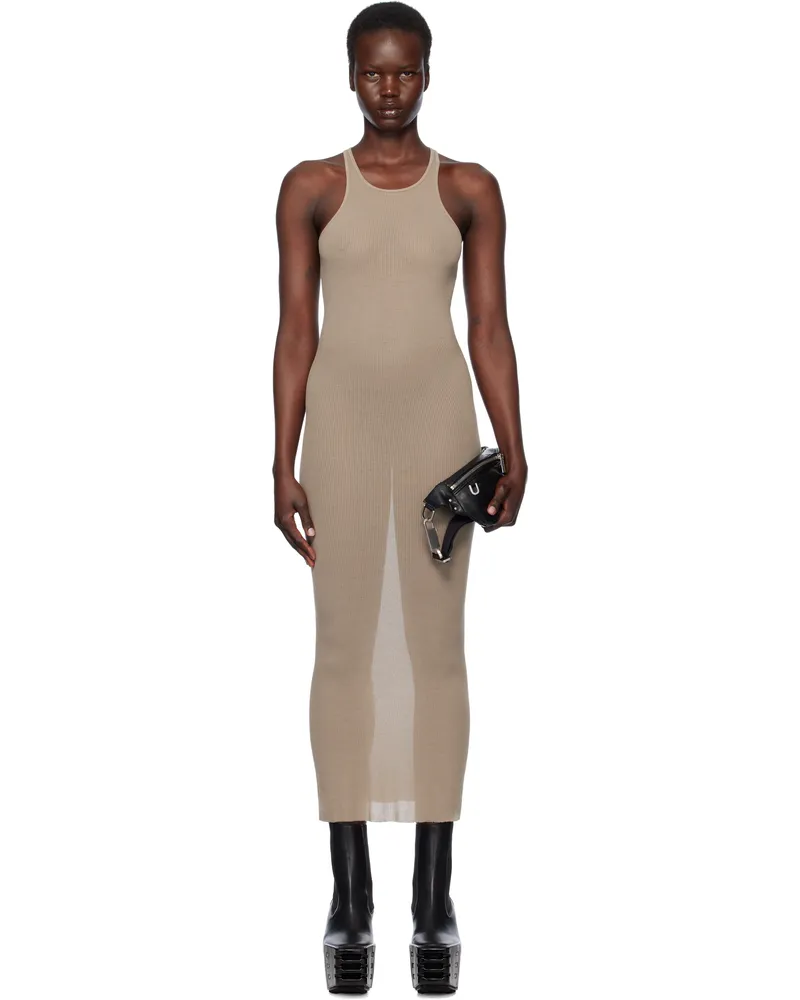 Rick Owens Taupe Hollywood Tank Maxi Dress 64