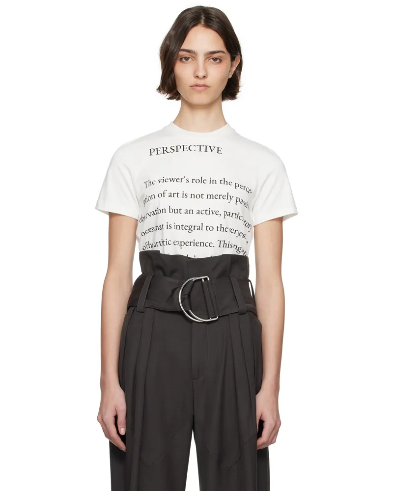 J.W.Anderson White Text Print T-shirt 006