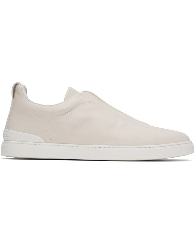 Ermenegildo Zegna Off-White Triple Stitch Sneakers Pan