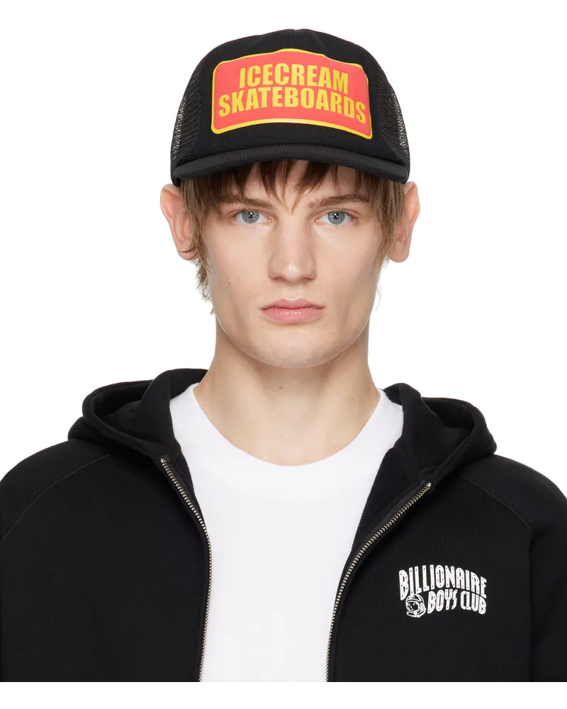 ICECREAM Black 'ICECREAM SKATEBOARDS' Trucker Cap Black