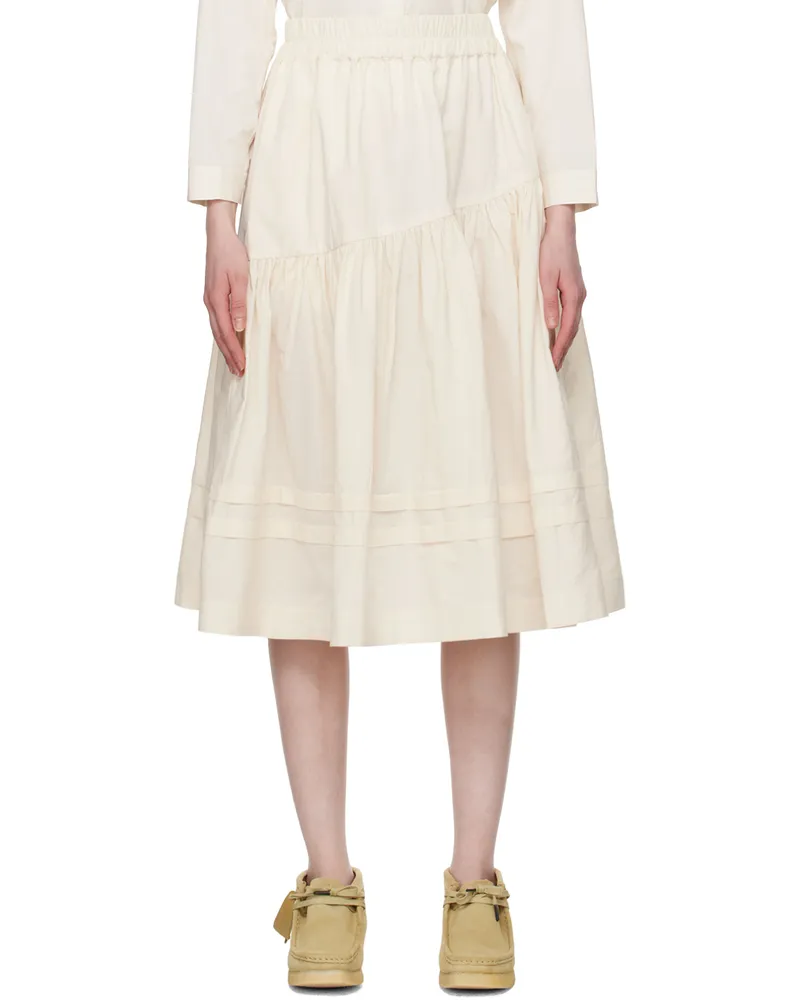 STORY mfg. Off-White Juniper Midi Skirt Ecru