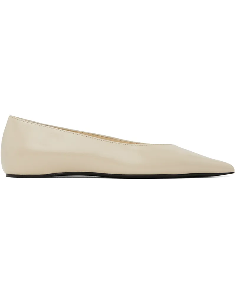 Totême Off-White 'The Asymmetric' Ballerina Flats 007