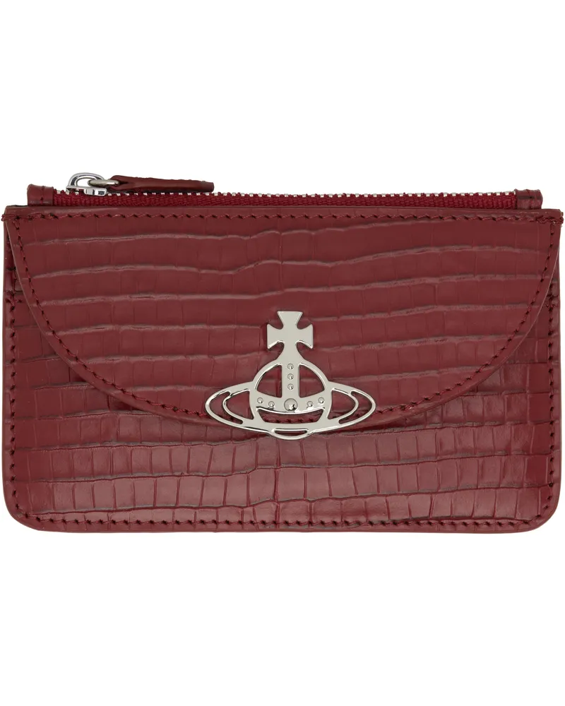 Vivienne Westwood Red Half Moon Card Holder Aw25-red