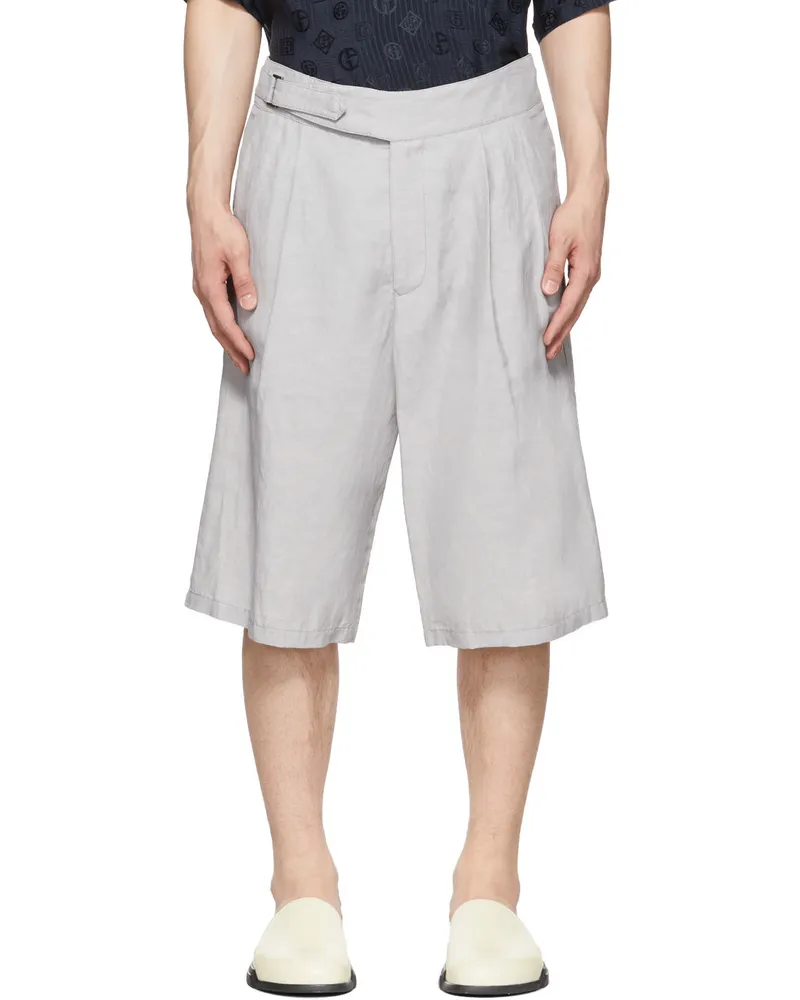 Giorgio Armani Grey Viscose Shorts U87s