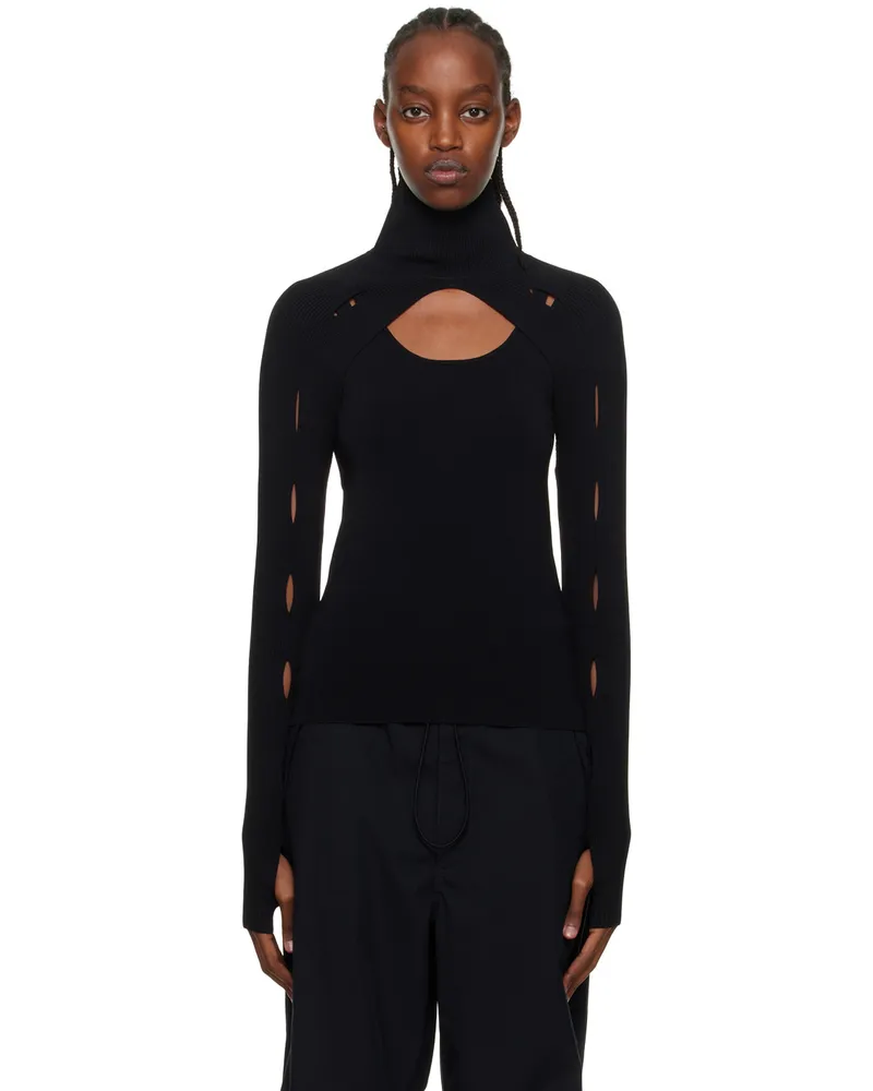Dion Lee Black Slash Turtleneck & Tank Top Set Black