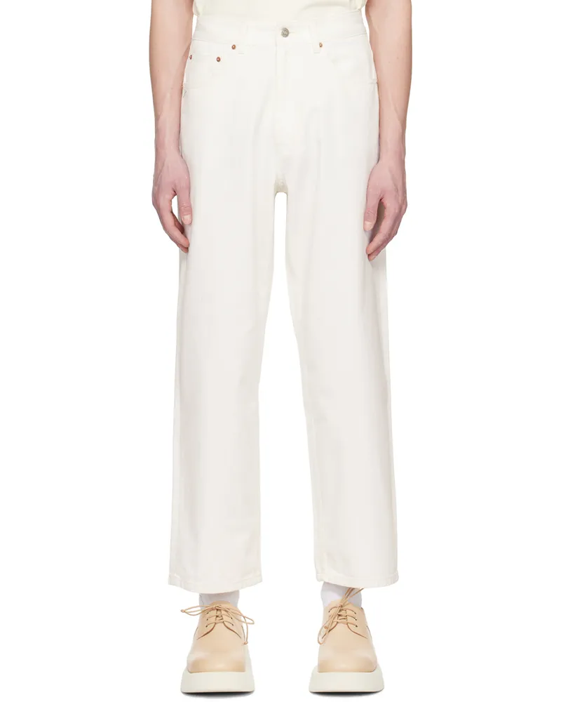 LE 17 SEPTEMBRE White Five-Pocket Jeans Ivory