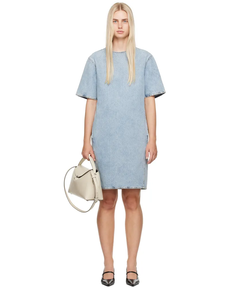 Totême Blue Trapeze Denim Midi Dress 184