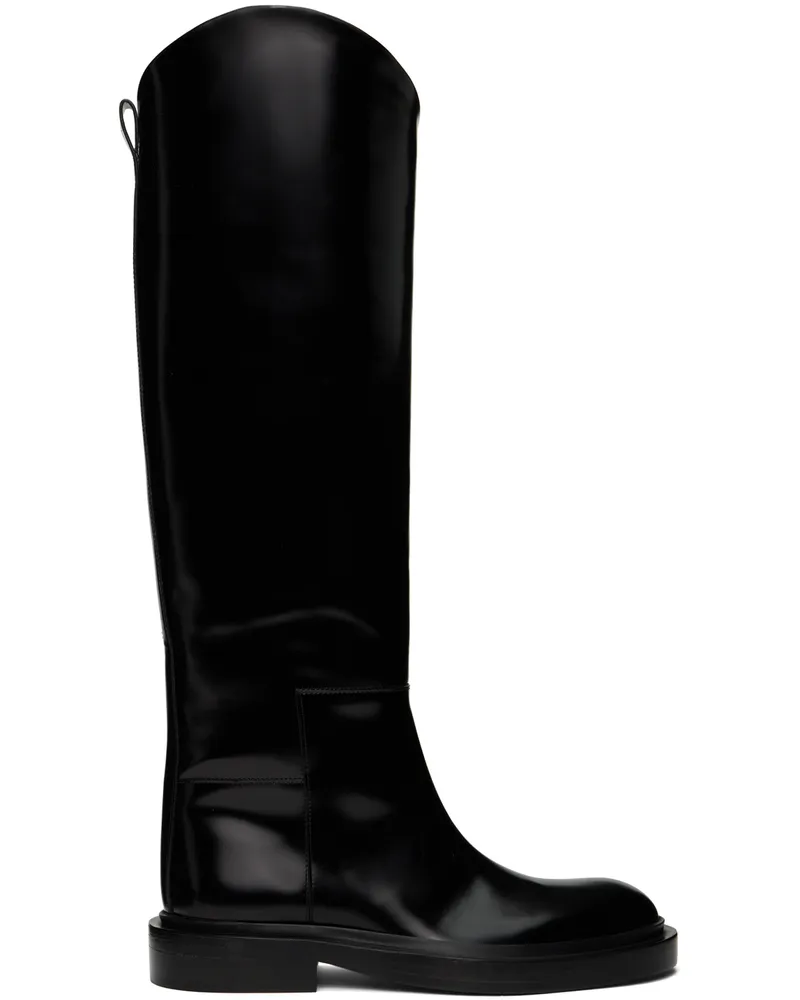 Jil Sander Black Knee Tall Boots 001