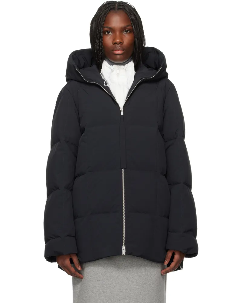 Jil Sander Black Quilted Down Jacket 001