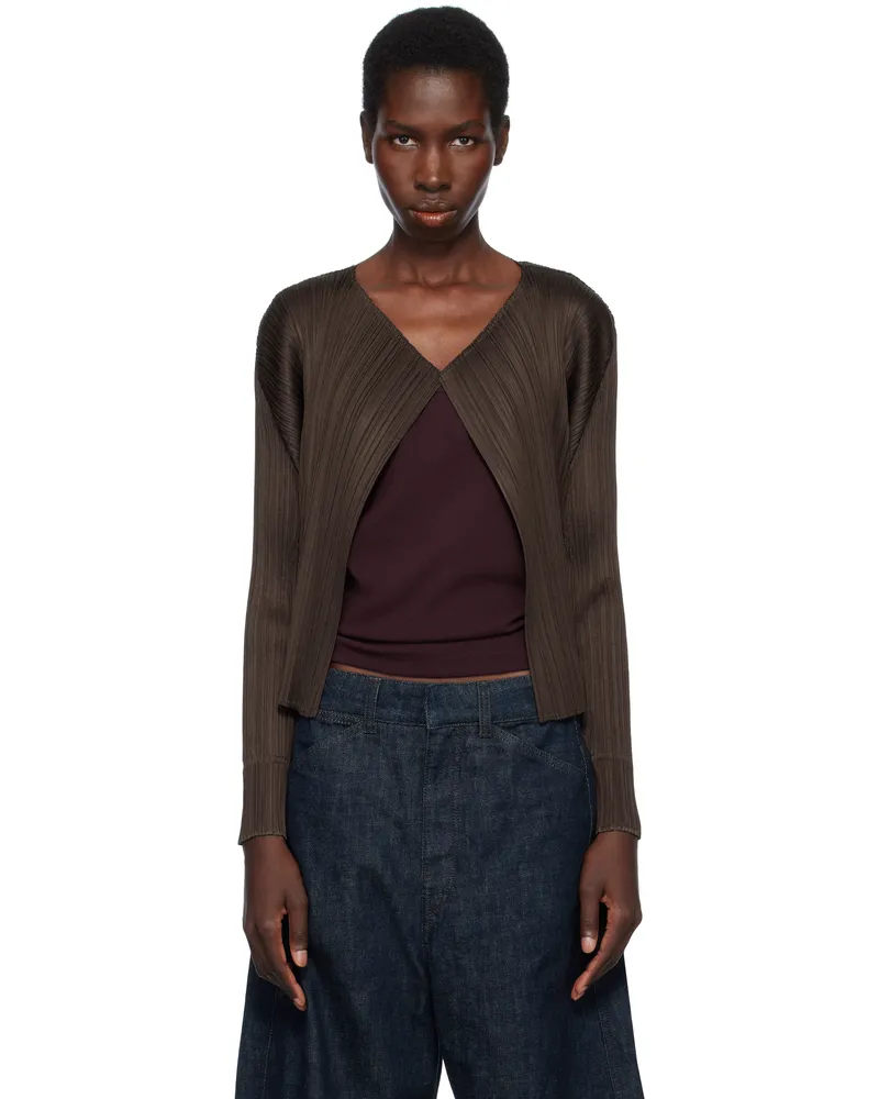 Issey Miyake Brown Monthly Colors March Cardigan 45