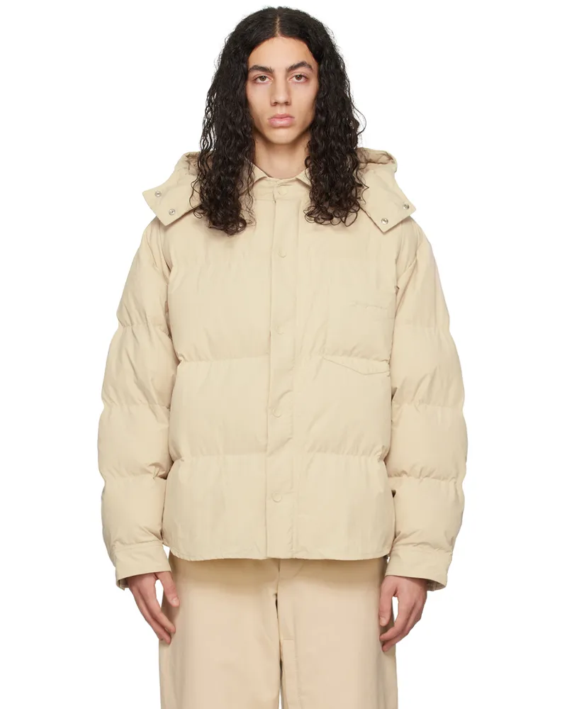 Jacquemus Beige Le Papier 'La Doudoune Chemise' Puffer Jacket Light