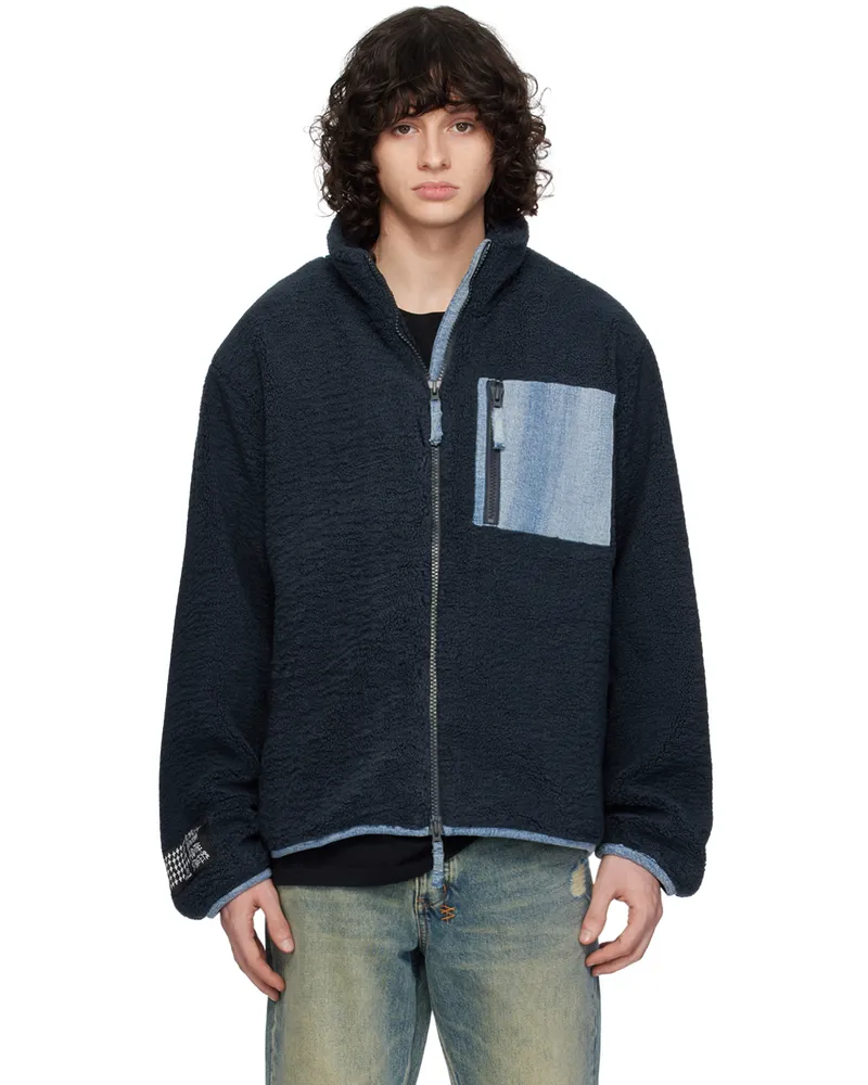 ksubi Navy Icebreaker Zip-Up Jacket Navy