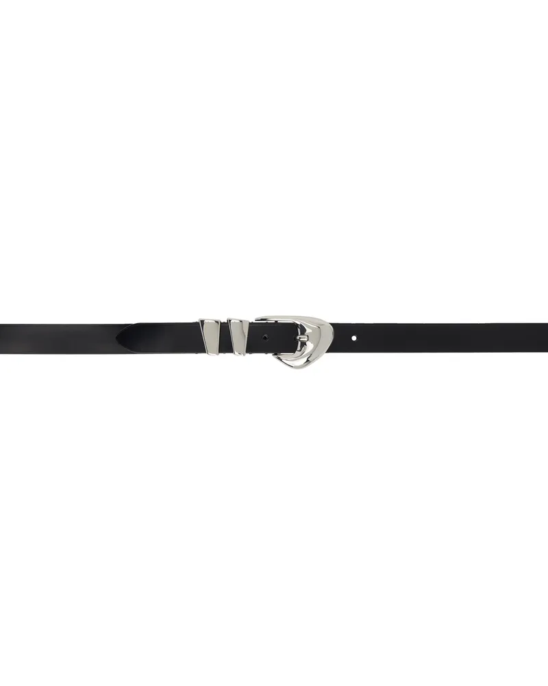 by FAR Black Moore Semi Patent Leather Belt Bk001