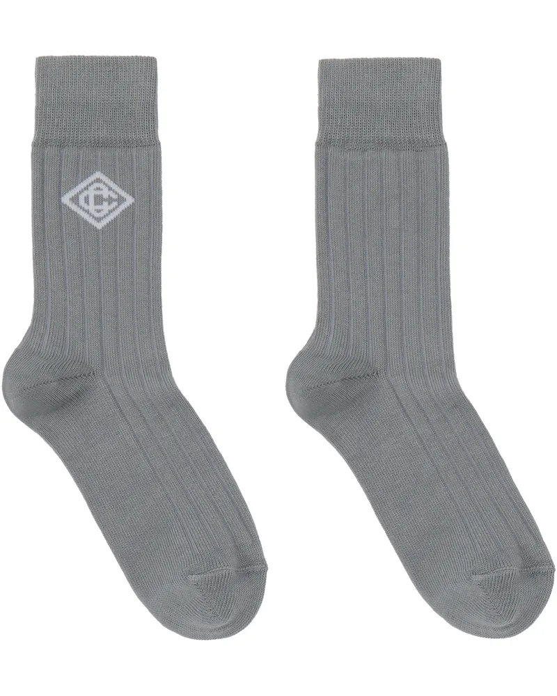 Casablanca Paris Gray Dress Socks Grey