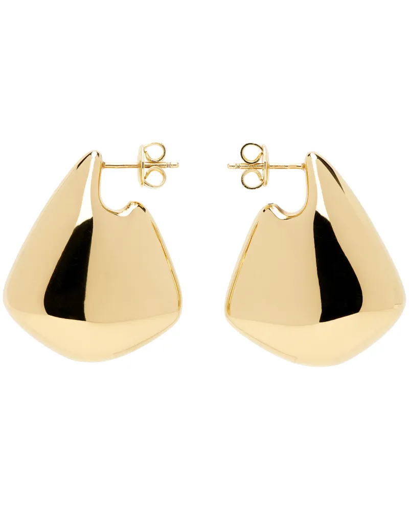 Bottega Veneta Gold Small Fin Earrings 8120