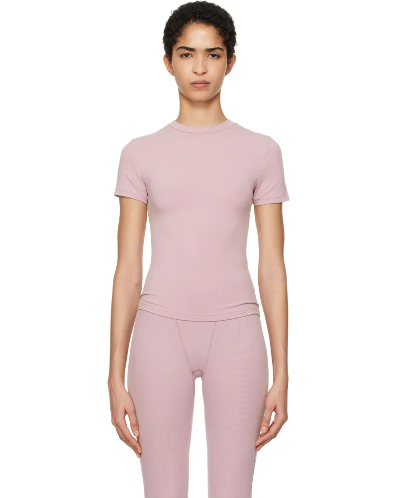 SKIMS Purple Cotton Jersey T-shirt Dusk