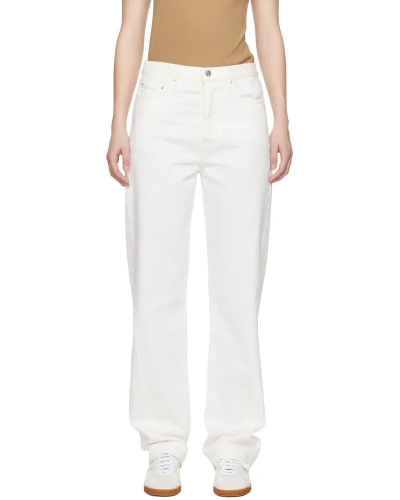 Totême White Twisted Seam Jeans 110