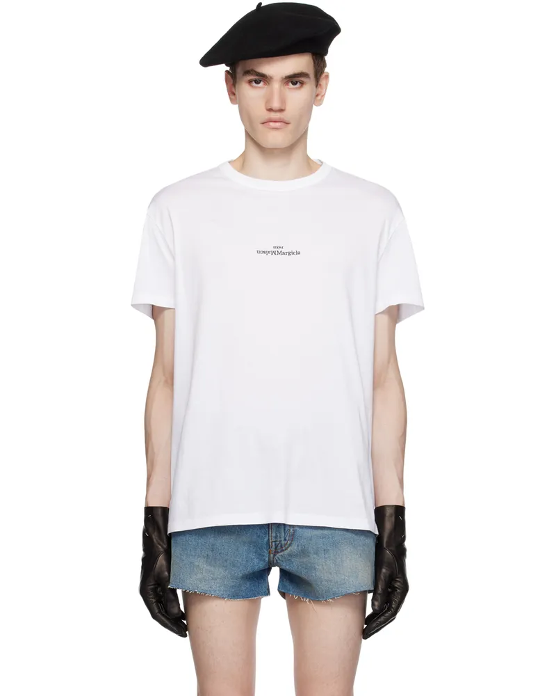 Maison Margiela White Embroidered T-Shirt 994