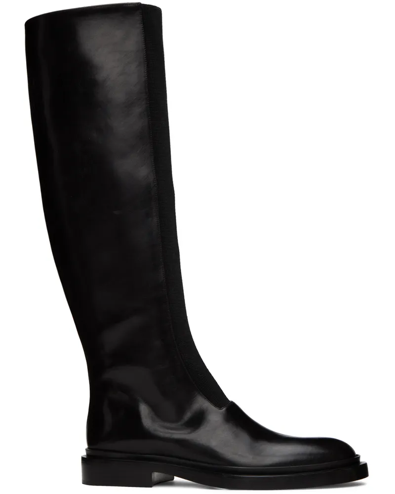 Jil Sander Black Tall Boots 001