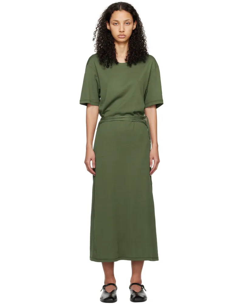 Christophe Lemaire Green Belted Midi Dress Gr627