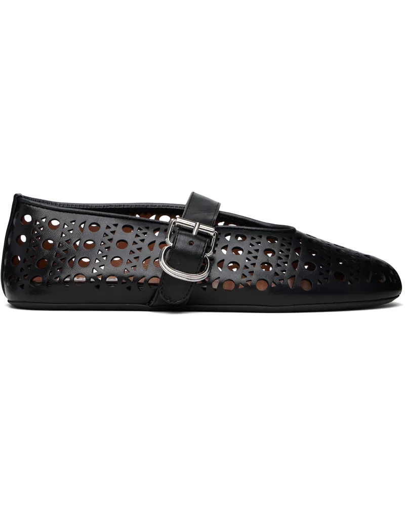 Alaïa Black Vienne Lambskin Ballerina Flats 999