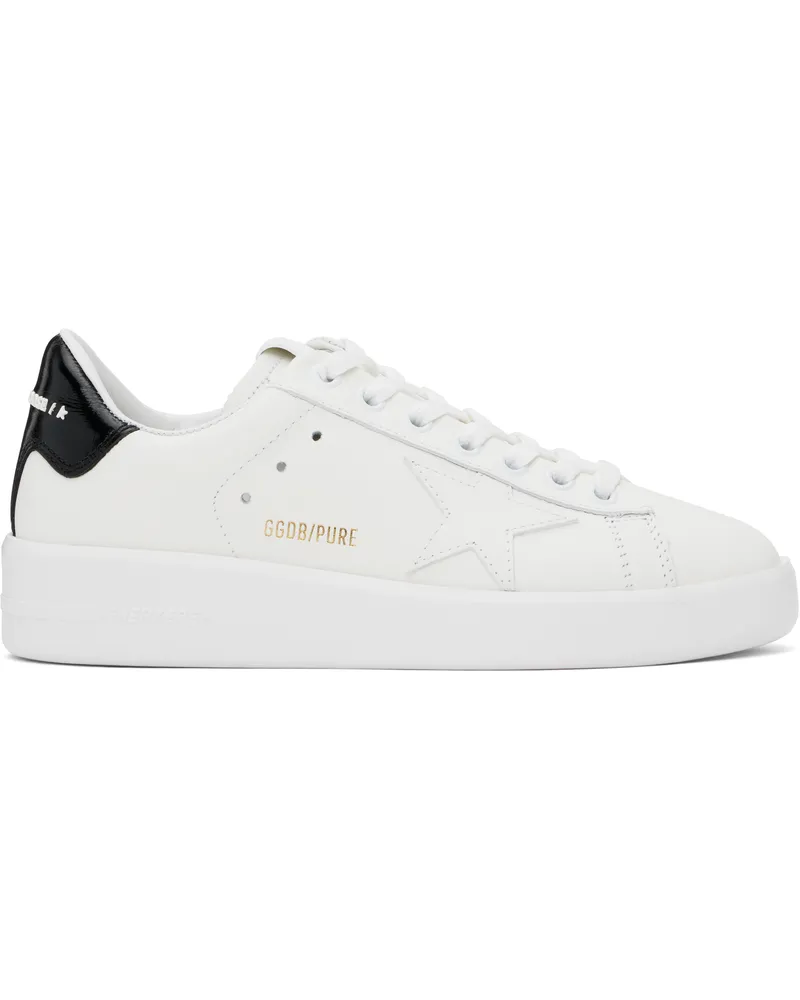Golden Goose White & Black Purestar Sneakers 10364