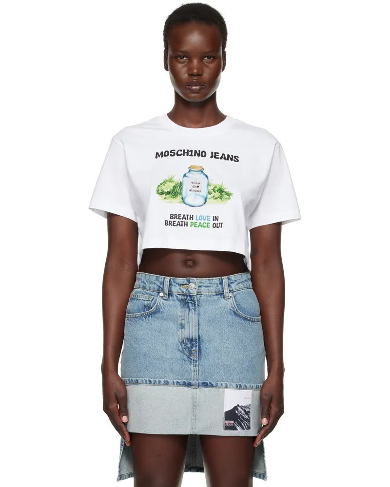 Moschino White Cotton Jersey T-shirt 1001