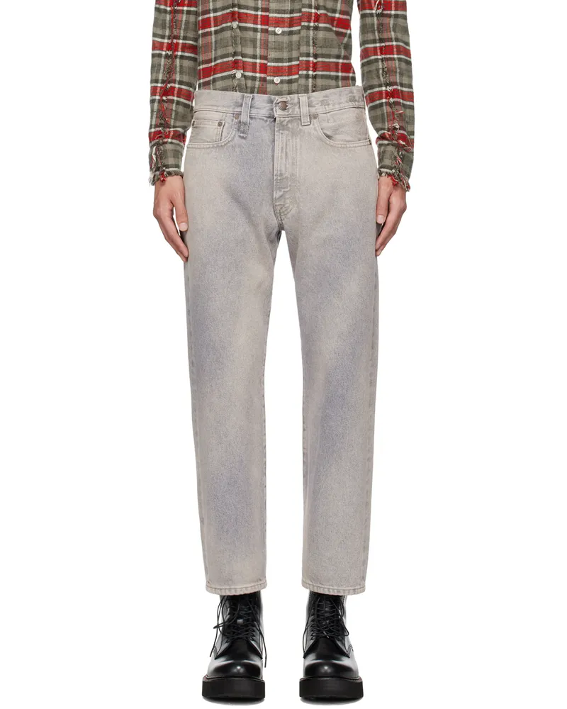 R13 Gray Boyfriend Jeans Sunfade