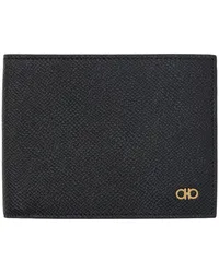 Ferragamo Black Gancini Wallet Nero