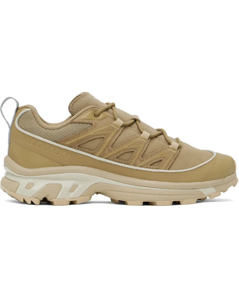 Salomon Tan XT-6 Expanse Leather Sneakers Kelp